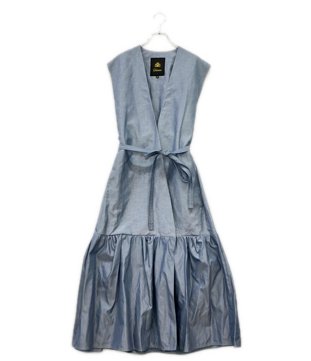 Drawer ノースリーブ ギャザースカートワンピース 6526-234-1342 レディース SIZE 38 ドゥロワー