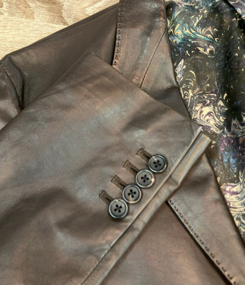 Paul Smith レザーテーラードジャケット ボタン メンズ SIZE L ポール・スミス