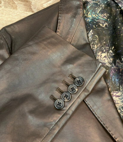 Paul Smith レザーテーラードジャケット ボタン メンズ SIZE L ポール・スミス