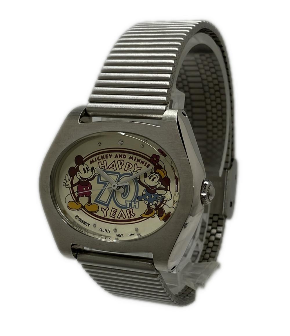 【新品】ミッキ&ミニーの腕時計　ALBA  5気圧防水 SEIKO ALBA × Disney】ミッキー＆ミニーがいつも腕時計からあなたを