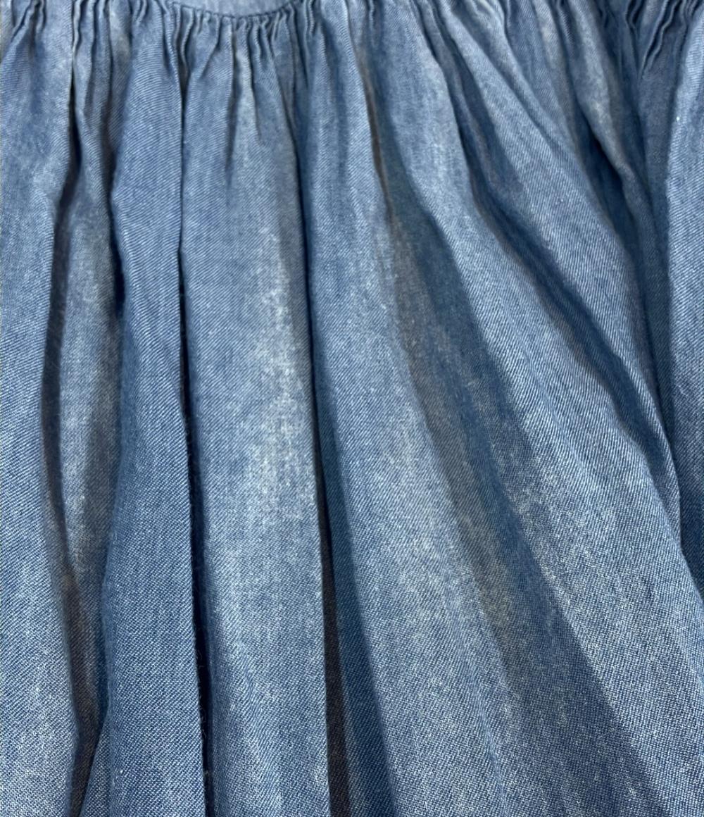 BEARDSLEY 長袖 デニムギャザーワンピース レディース SIZE 1 ビアズリー