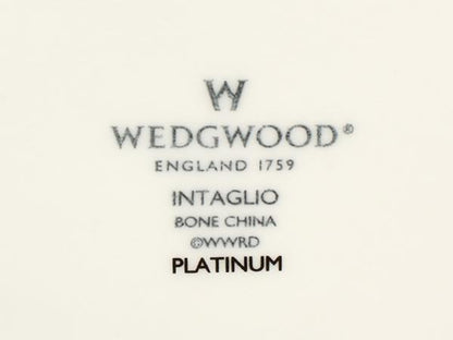 美品 ウエッジウッド ダイヤディッシュ 皿 22cm インタグリオ プラチナ WEDGWOOD