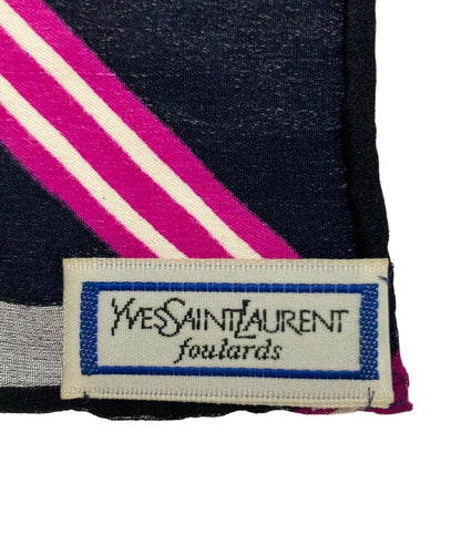 YVES SAINT LAURENT スカーフ シルク100% ドット柄 レディース イヴ・サンローラン