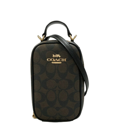 美品 COACH ショルダーバッグ 斜め掛け スマホショルダー シグネチャー レディース コーチ