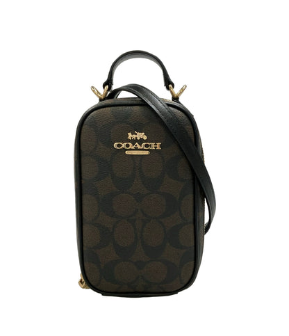 美品 COACH ショルダーバッグ 斜め掛け スマホショルダー シグネチャー レディース コーチ