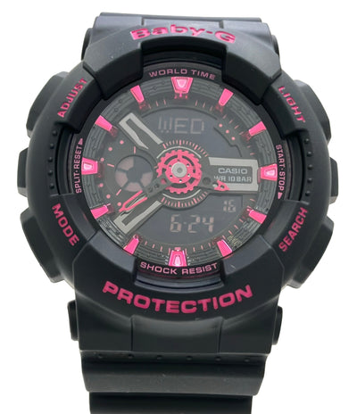 美品 CASIO 腕時計 Baby-G クオーツ ブラック BA-111 レディース カシオ