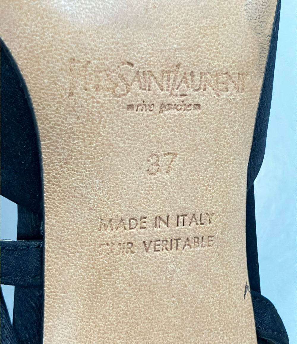 YVES SAINT LAURENT ポインテッドトゥ スリングバックパンプス レディース SIZE 37 (24.5cm) イヴ・サンローラン