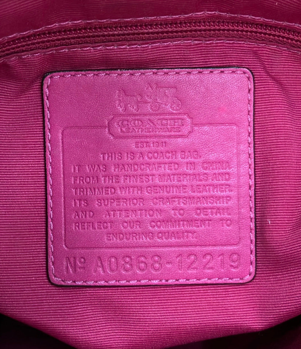 COACH トートバッグ ハンドバッグ キャンバス レザー 12219 レディース コーチ