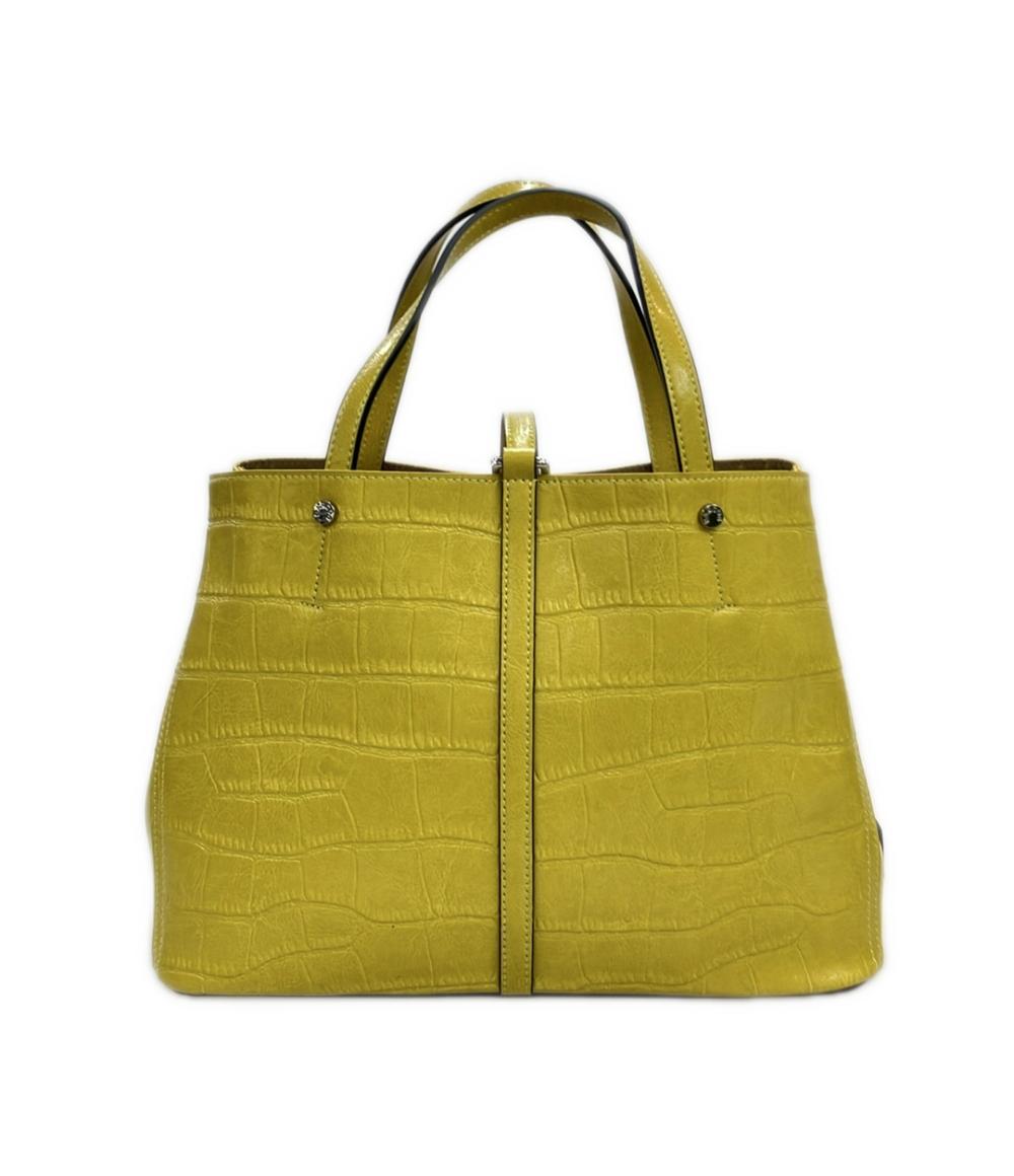 BARCOS ハンドバッグ ショルダーバッグ 2WAY 斜め掛け クロコ型押し レディース バルコス