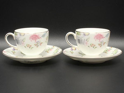 美品 WEDGWOOD カップ＆ソーサー 2客セット ペア スウィートプラム ウエッジウッド