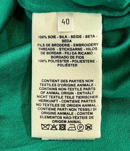 HERMES 長袖 シルクワンピース 17-7351 レディース SIZE 40 (M) エルメス