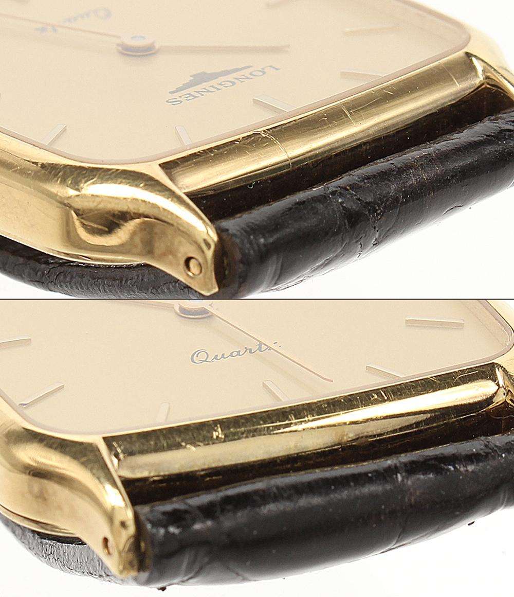 ロンジン 腕時計 スクエア 18K クオーツ ゴールド メンズ LONGINES