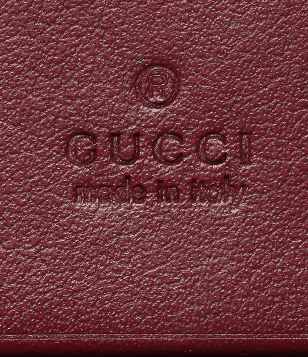 美品 GUCCI 二つ折り財布 GGスプリーム キャンバス ミニ ウォレット アニマル オウル 818767･0416 レディース グッチ