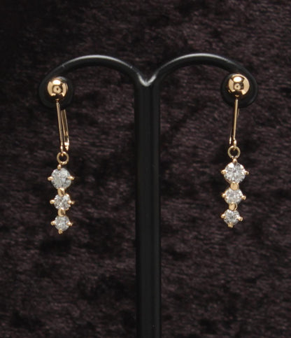 美品 イヤリング K18 ダイヤ 0.63ct レディース