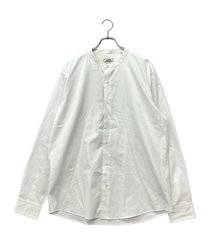 HERMES 長袖 バンドカラー シャツ H556310H1 メンズ SIZE 42 (M) エルメス