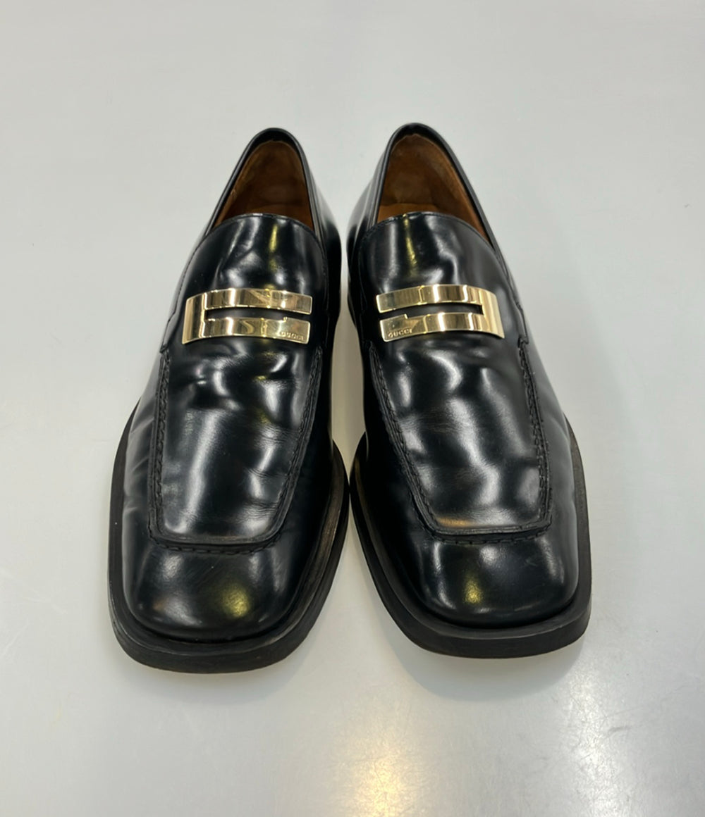 GUCCI ローファー スクエアトゥ Gプレート メンズ SIZE 41 1/2 E (26.5cm) グッチ