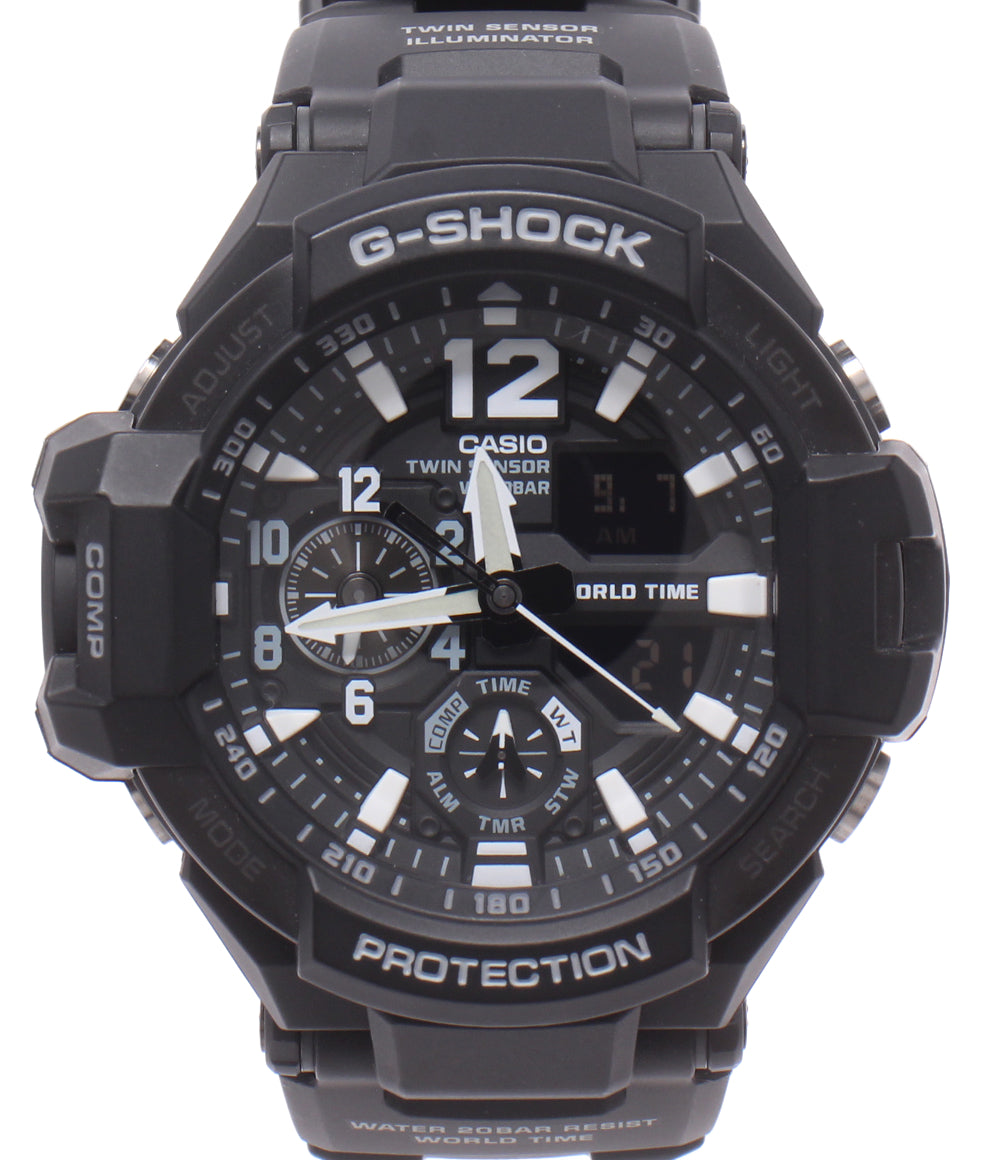 CASIO 腕時計 スカイコックピット G-SHOCK クオーツ ブラック GA-1100 メンズ カシオ
