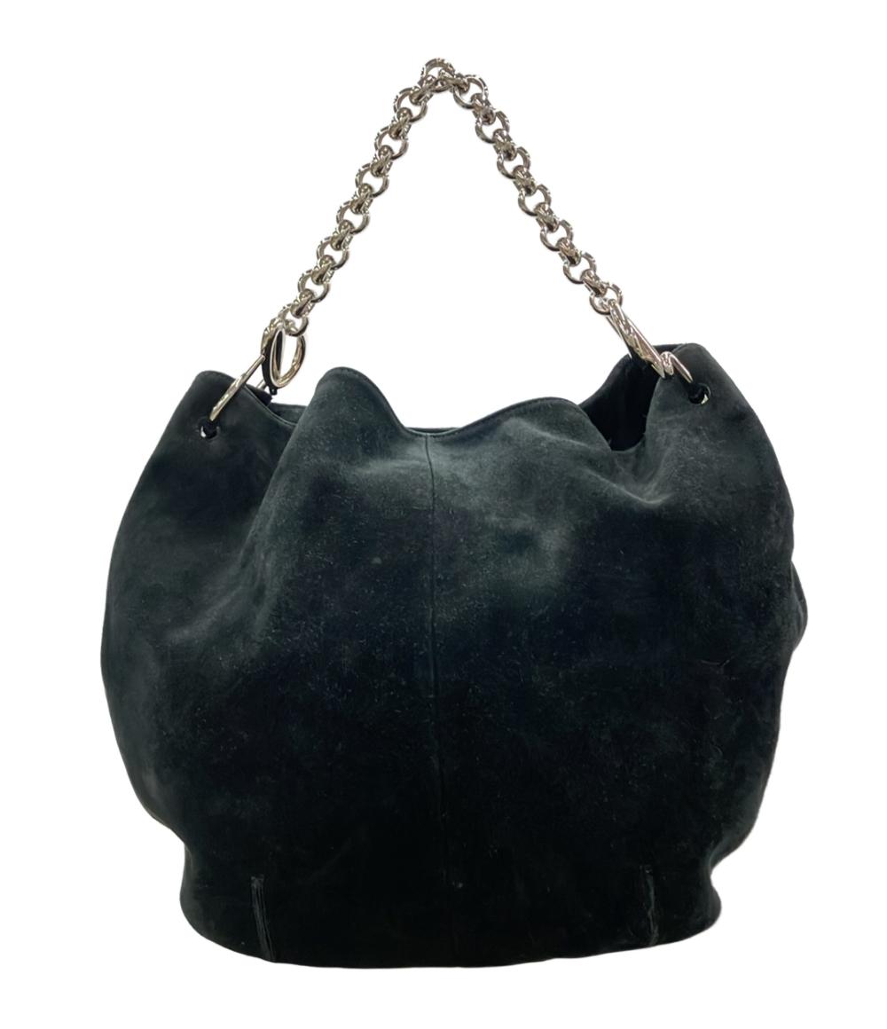 LOEWE チェーンショルダーバッグ 肩掛け スエード アナグラム レディース ロエベ