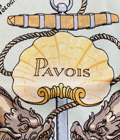 HERMES スカーフ シルク100% カレ45 PAVOIS レディース エルメス