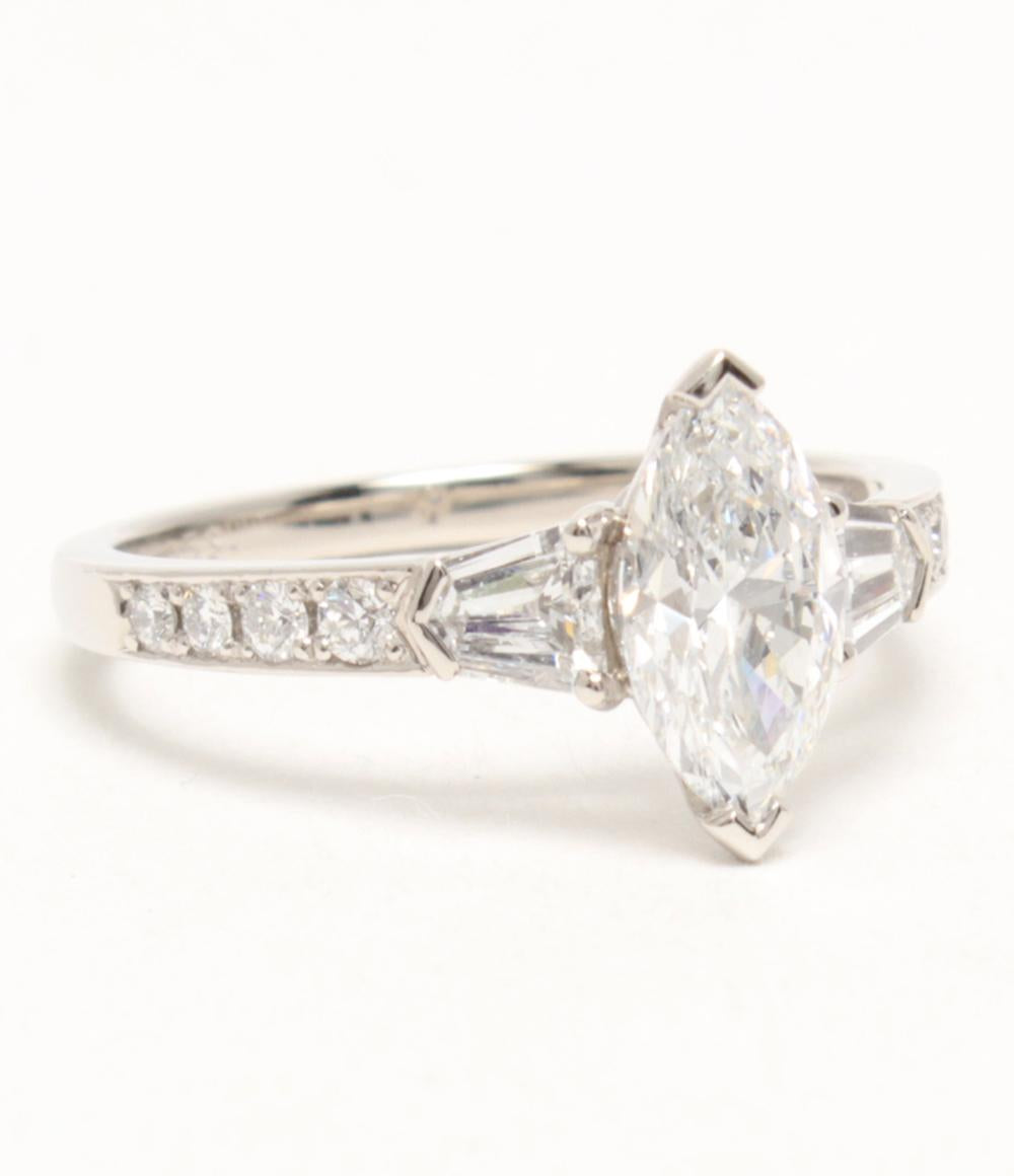 美品 リング 指輪 Pt900 ダイヤ 1.01ct 0.53ct レディース SIZE 11号