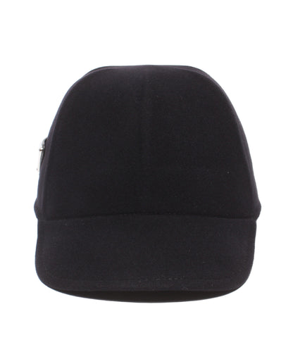 美品 PRADA キャップ ウール トライアングルロゴ マジックテープ式 2HC249 2DUF レディース メンズ SIZE S プラダ