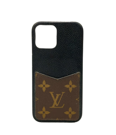 LOUIS VUITTON スマホケース iPhone12 12Pro カーフレザー バンパー モノグラム M80080 ユニセックス ルイ・ヴィトン