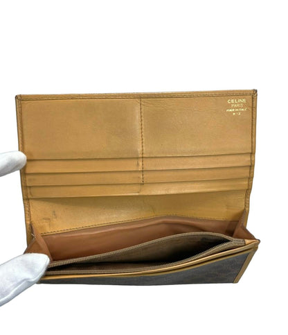 訳あり セリーヌ 二つ折り長財布 マカダム柄 レディース CELINE