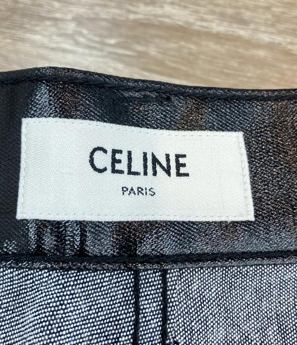 セリーヌ ミッドウエストストレッチPVCコーティングデニムパンツ レディース (複数サイズ) CELINE