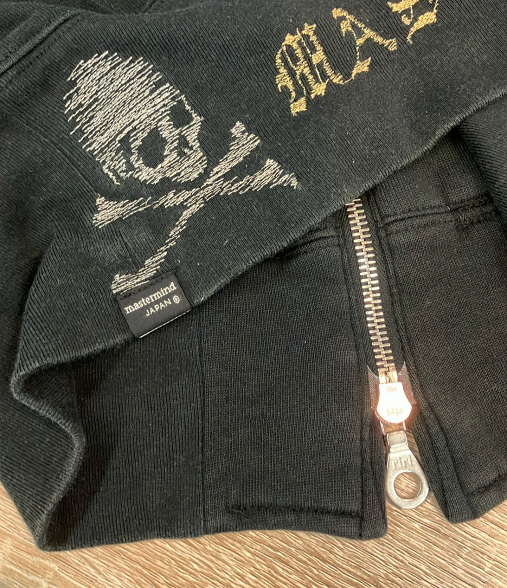 mastermind JAPAN パーカー 長袖 スウェット ダブルジップ バックスカル メンズ SIZE XS マスターマインドジャパン