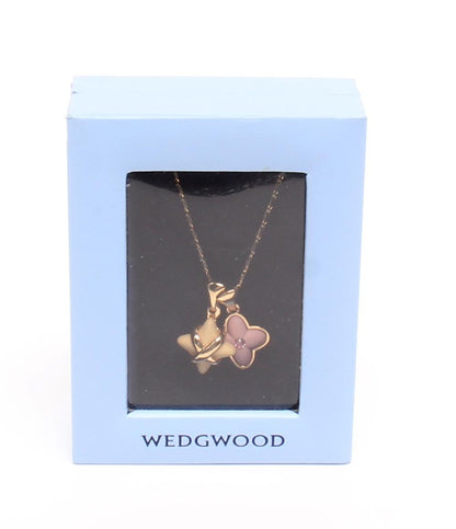 美品 WEDGWOOD ネックレス フラワーモチーフ スターモチーフ レディース ウエッジウッド