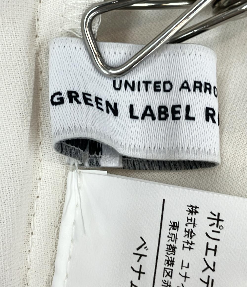 グリーンレーベルリラクシング サテン スタンド ギャザー ブラウス レディース (M) green label relaxing