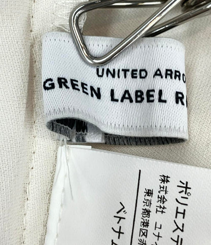 グリーンレーベルリラクシング サテン スタンド ギャザー ブラウス レディース (M) green label relaxing