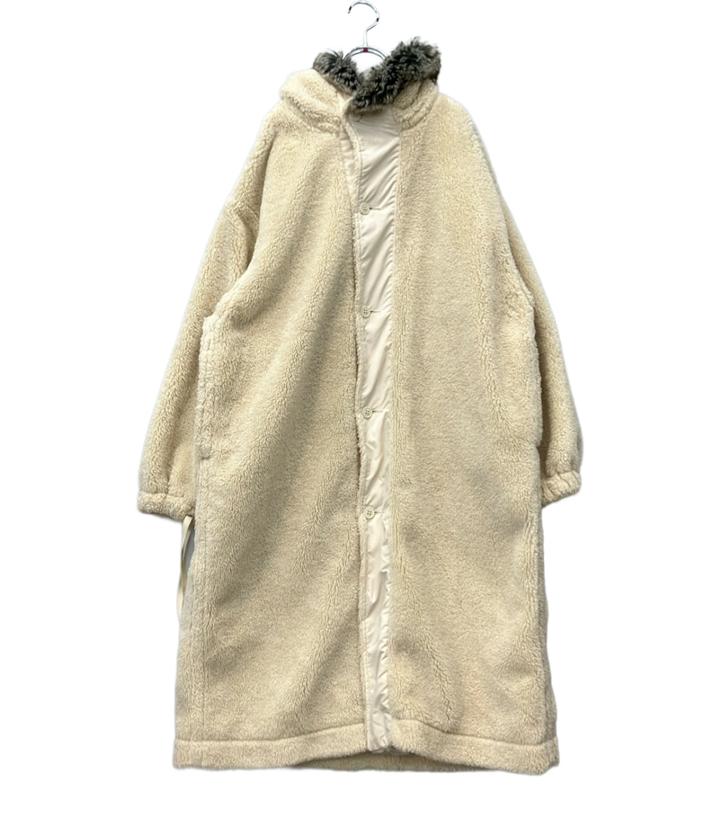 HYKE フードコート M-43type ボア フロントボタンダブルジップ 20AW 17268-0201 20FW レディース SIZE S ハイク
