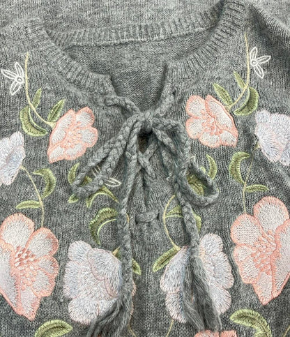 グレースコンチネンタル フラワー刺繍ニットワンピース レディース SIZE 36 (XS) GRACE CONTINENTAL