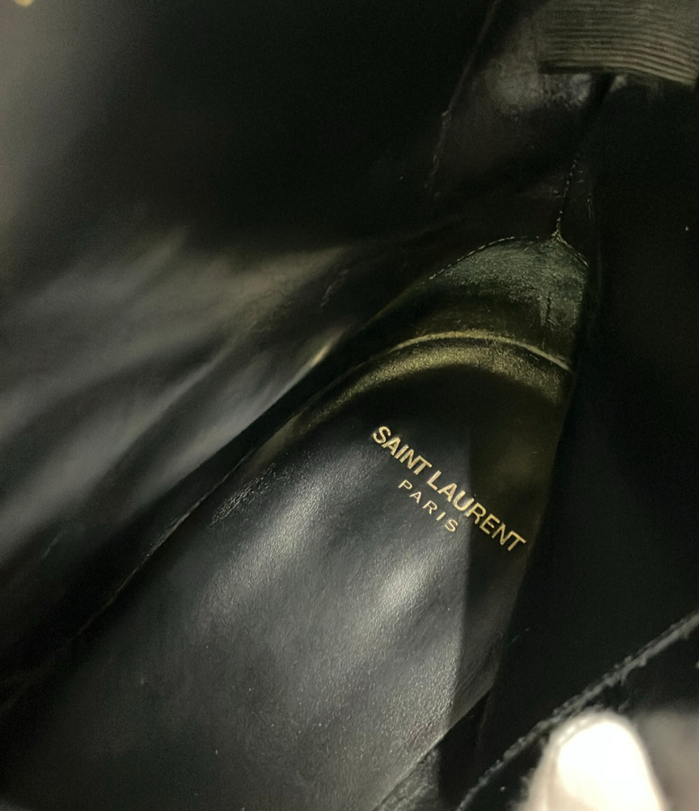 SAINT LAURENT ショートブーツ サイドジップ パイソン メンズ SIZE 43 (M) サンローラン