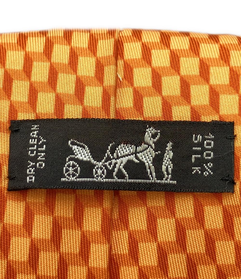 HERMES ネクタイ シルク100% メンズ エルメス