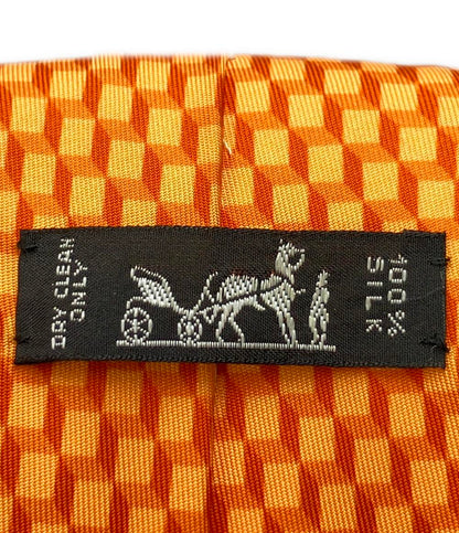 HERMES ネクタイ シルク100% メンズ エルメス