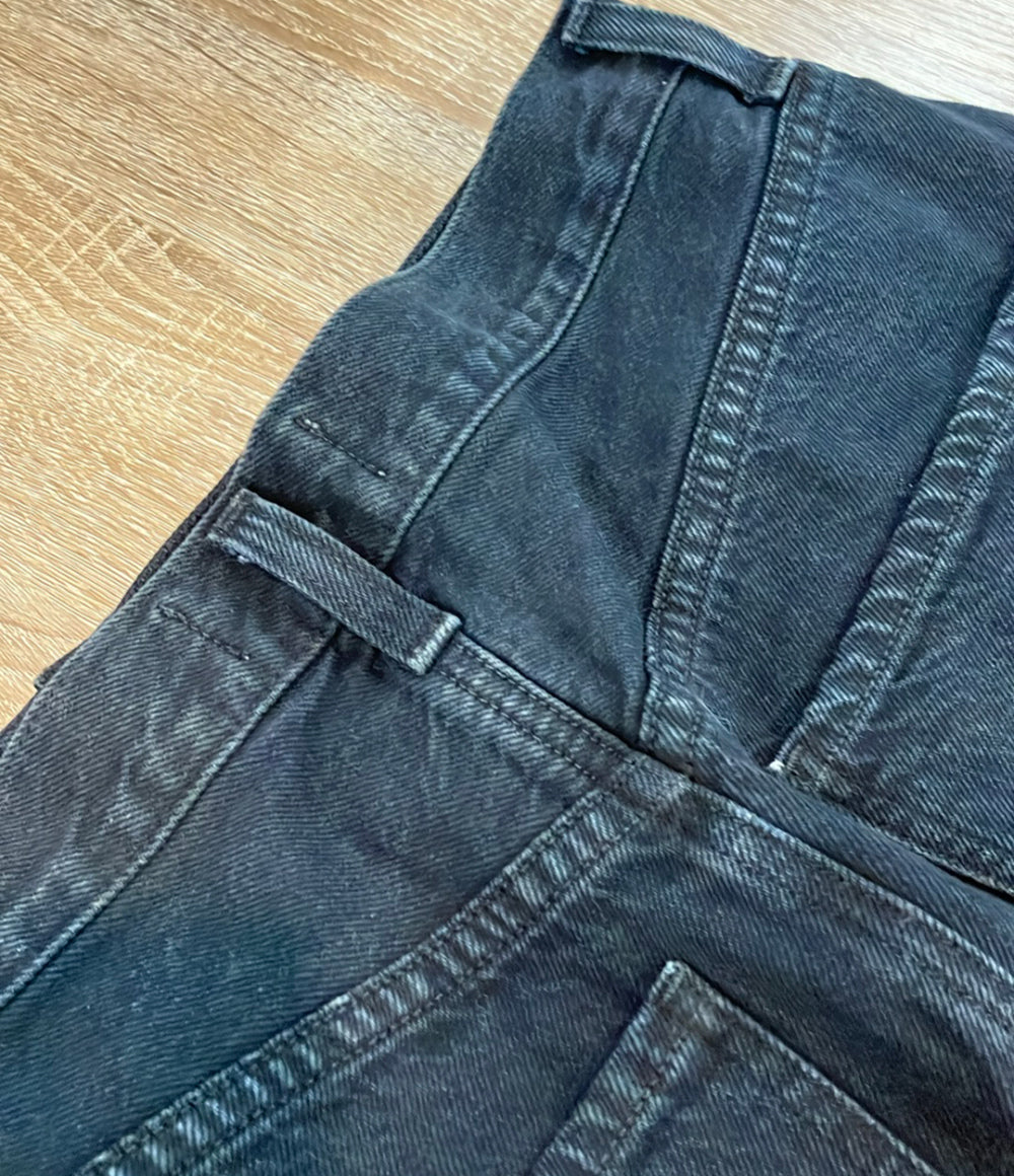 AGOLDE デニムスカート マキシ丈 カットオフ HILLA SKIRT BLK 25 ジップアップ レディース SIZE S エーゴールドイー