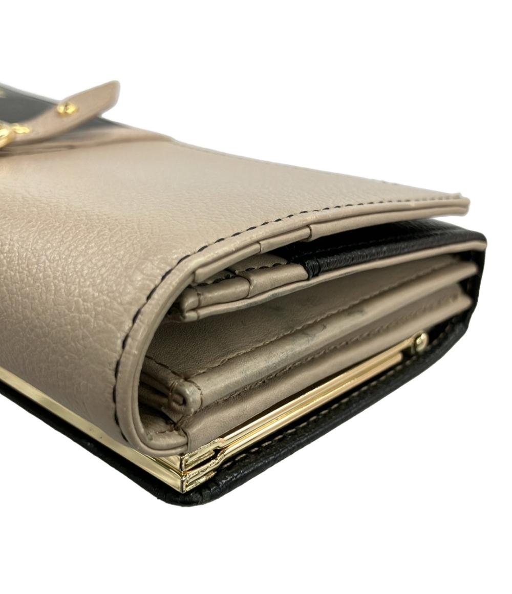 サマンサタバサプチチョイス 二つ折り長財布 フロントベルト 牛革 レディース Samantha Thavasa Petit Choice