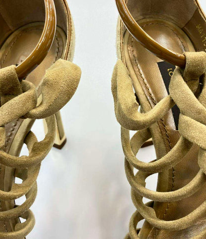 訳あり LOUIS VUITTON スエードサンダル 編み込み レディース SIZE 34 21.5(cm) ルイ・ヴィトン