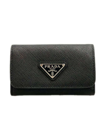 美品 PRADA 4連キーケース キーリング付き サフィアーノ 1PG004 メンズ レディース プラダ