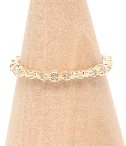 美品 agete リング 指輪 K10 ダイヤ 0.04ct レディース SIZE 9号 アガット