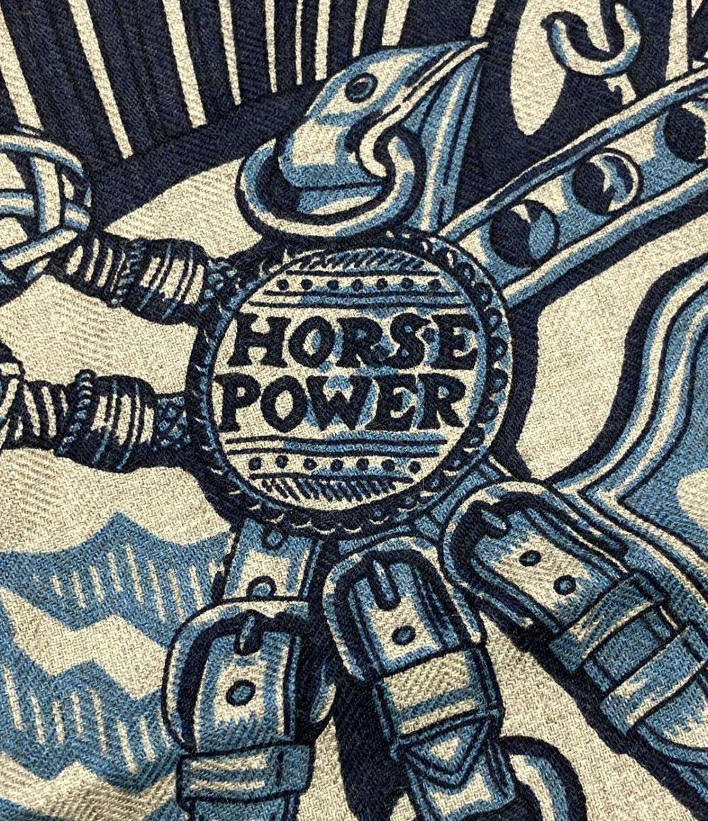 美品 HERMES スカーフ カレH65 シュヴァル パンク バンダナ メンズ エルメス