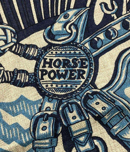 美品 HERMES スカーフ カレH65 シュヴァル パンク バンダナ メンズ エルメス