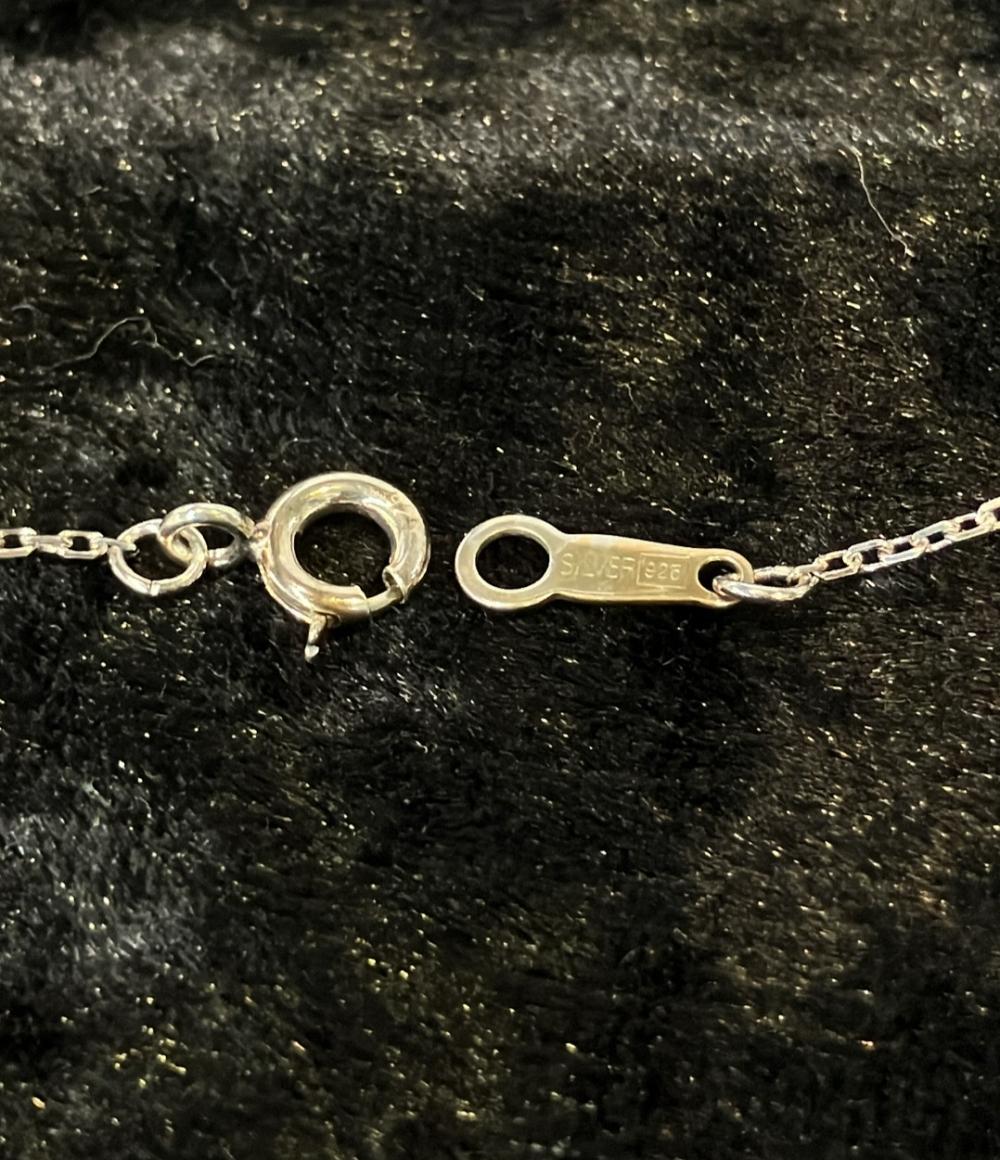 ネックレス SV925 アクアマリン ルビー ホワイトサファイア クレセントムーン 月モチーフ レディース Mirai Tenshi