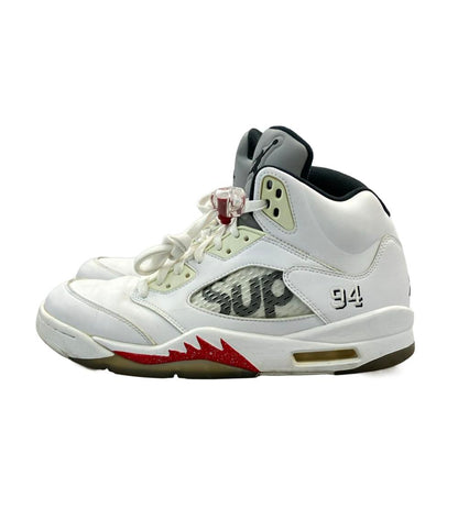 NIKE ハイカットスニーカー × Supreme AIR JORDAN 5 RETRO 824371-101 メンズ SIZE 28.0 (XL) ナイキ