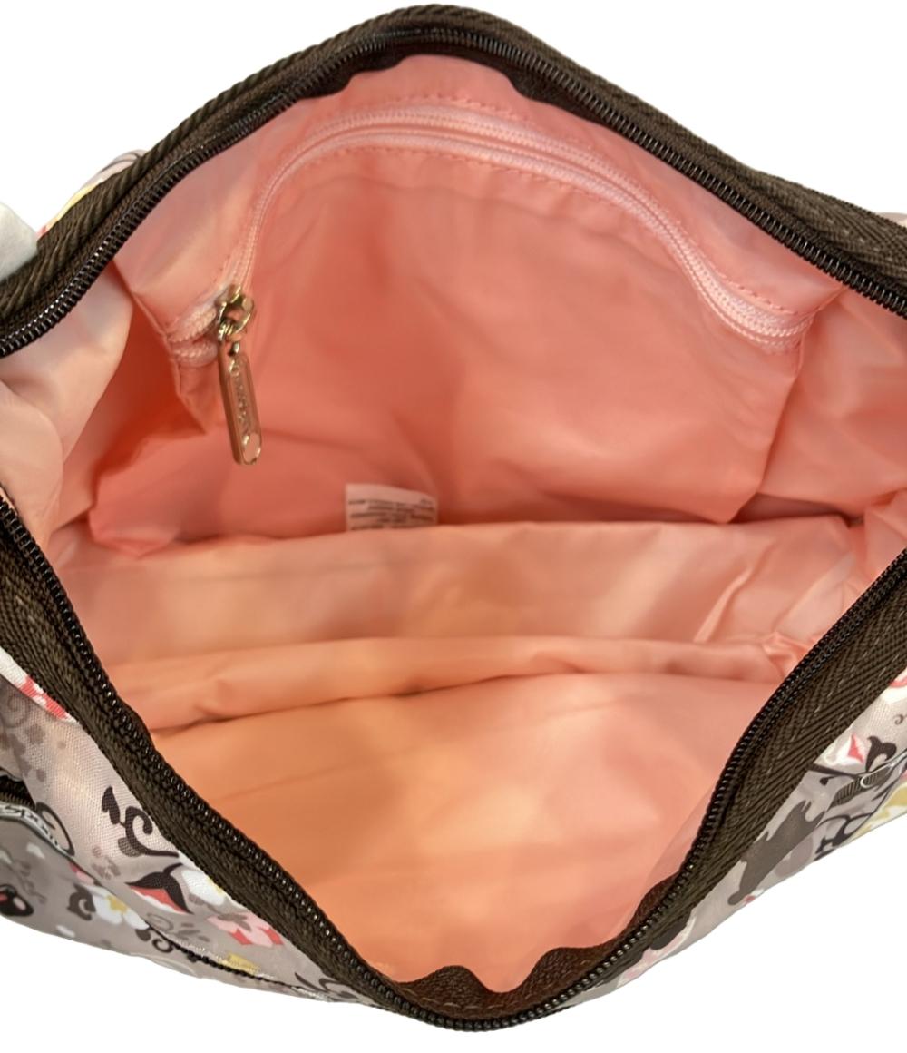 美品 LeSportsac ショルダーバッグ 斜め掛け うさぎ柄 花柄 レディース レスポートサック