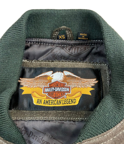 HARLEY DAVIDSON スエードレザーボンバージャケット ブルゾン メンズ SIZE XS ハーレーダビッドソン