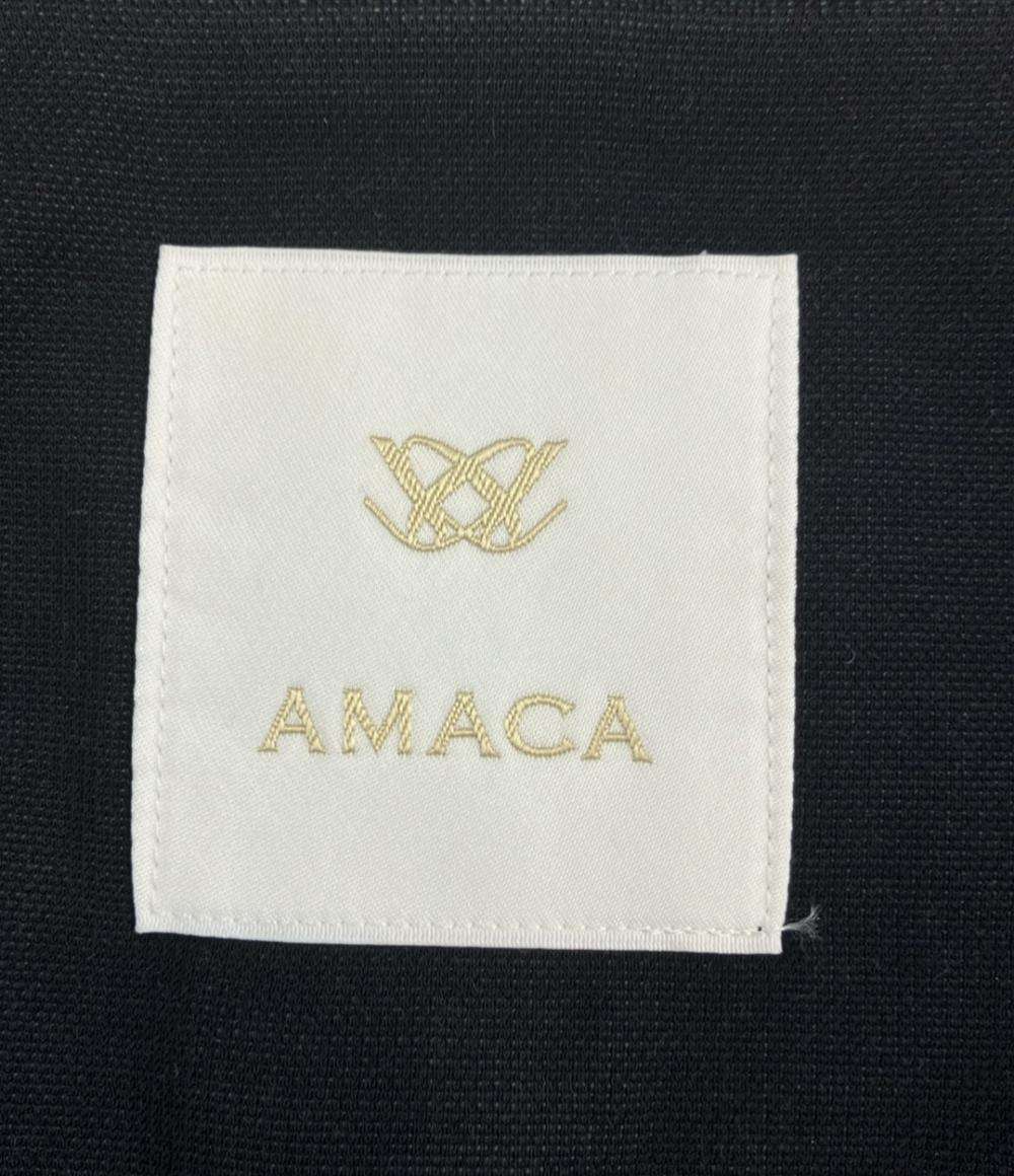 アマカ セットアップ スカートスーツ ノーカラー レディース SIZE 40 (L) AMACA