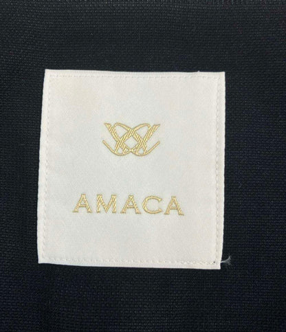 アマカ セットアップ スカートスーツ ノーカラー レディース SIZE 40 (L) AMACA